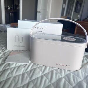 MONAT White and Pink Travel Tote